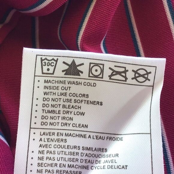 Nike Dri-Fit Magenta Stripe Sleeveless Quarter Button Performance Golf Shirt - Picture 15 of 16